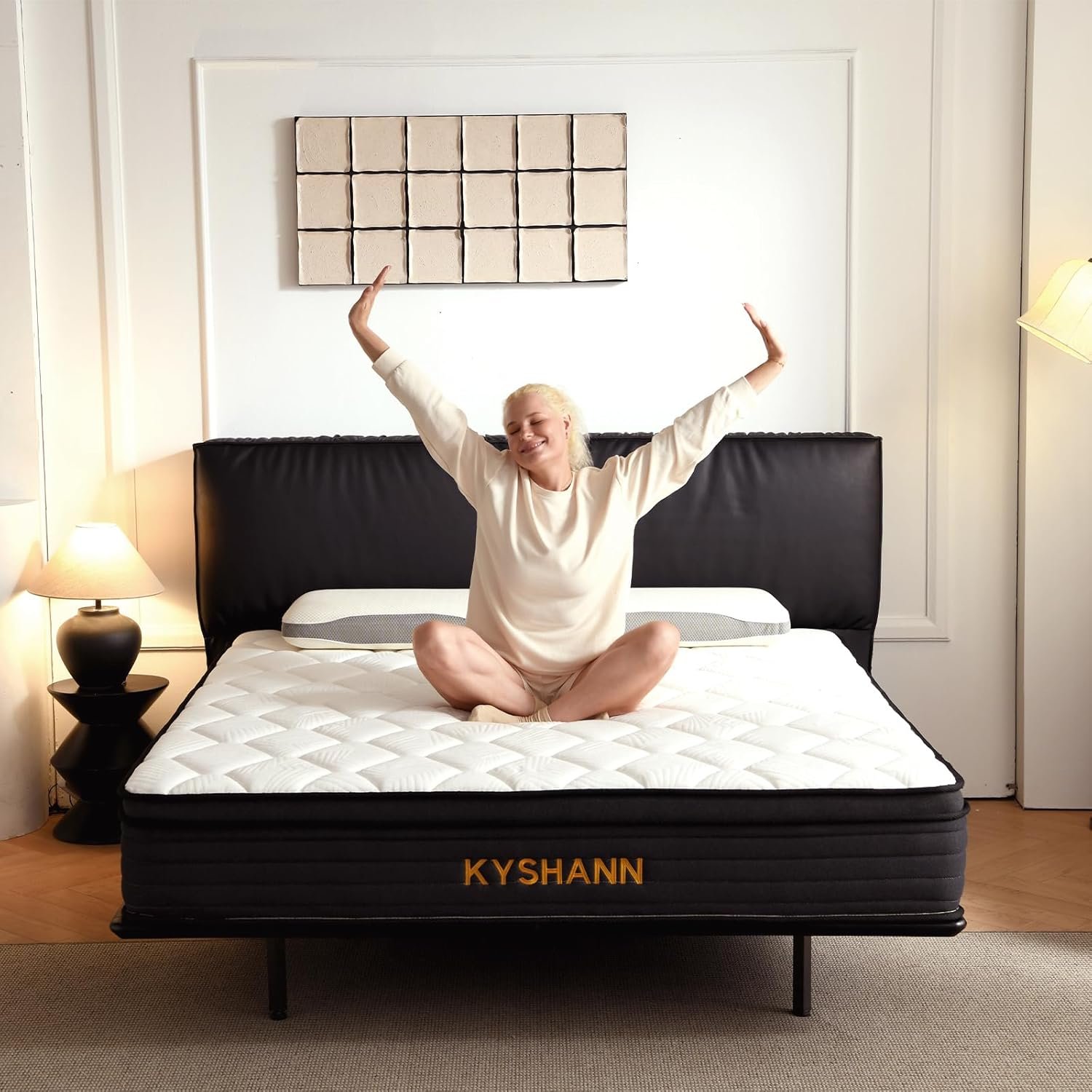 12 Inch Full Size Mattress,Medium Firm Memory Foam Spring Hybrid Mattress in A Box,Motion Isolation,Cool Sleep,Pressure Relief,Easy Shipping Compressed,365 Night Trial,Forever Warranty