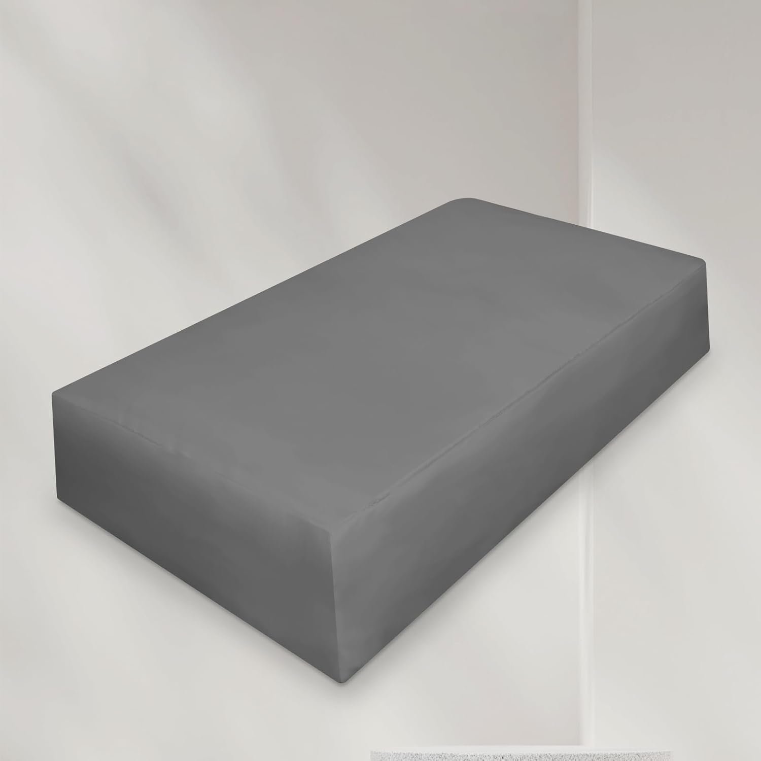 1pcs Pillowcase for Cube Pillow with Hidden Zip，Pillowcase ONLY，Cube Pillow case（24x12x5.5，Grey）