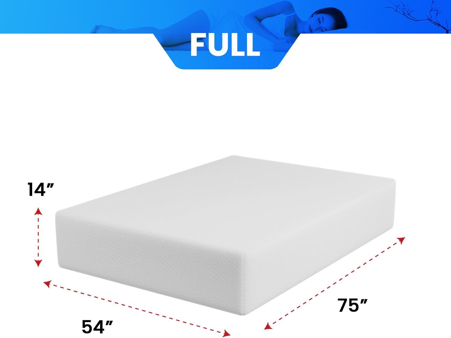 6/8/10/12 inch Gel Memory Foam Mattress for Cool Sleep  Pressure Relief, Medium Firm Mattresses CertiPUR-US Certified/Bed-in-a-Box/Pressure Relieving (10 in, Queen)