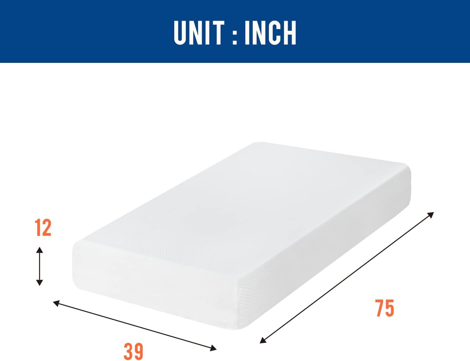 6/8/10/12 inch Gel Memory Foam Mattress for Cool Sleep  Pressure Relief, Medium Firm Mattresses CertiPUR-US Certified/Bed-in-a-Box/Pressure Relieving (10 in, Queen)