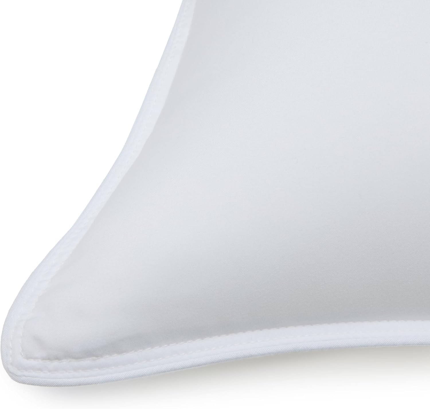 Amazon Basics Down Alternative Pillow for Back Side Sleepers, Medium Density, Standard Size, 26 x 20, 2-Pack, White
