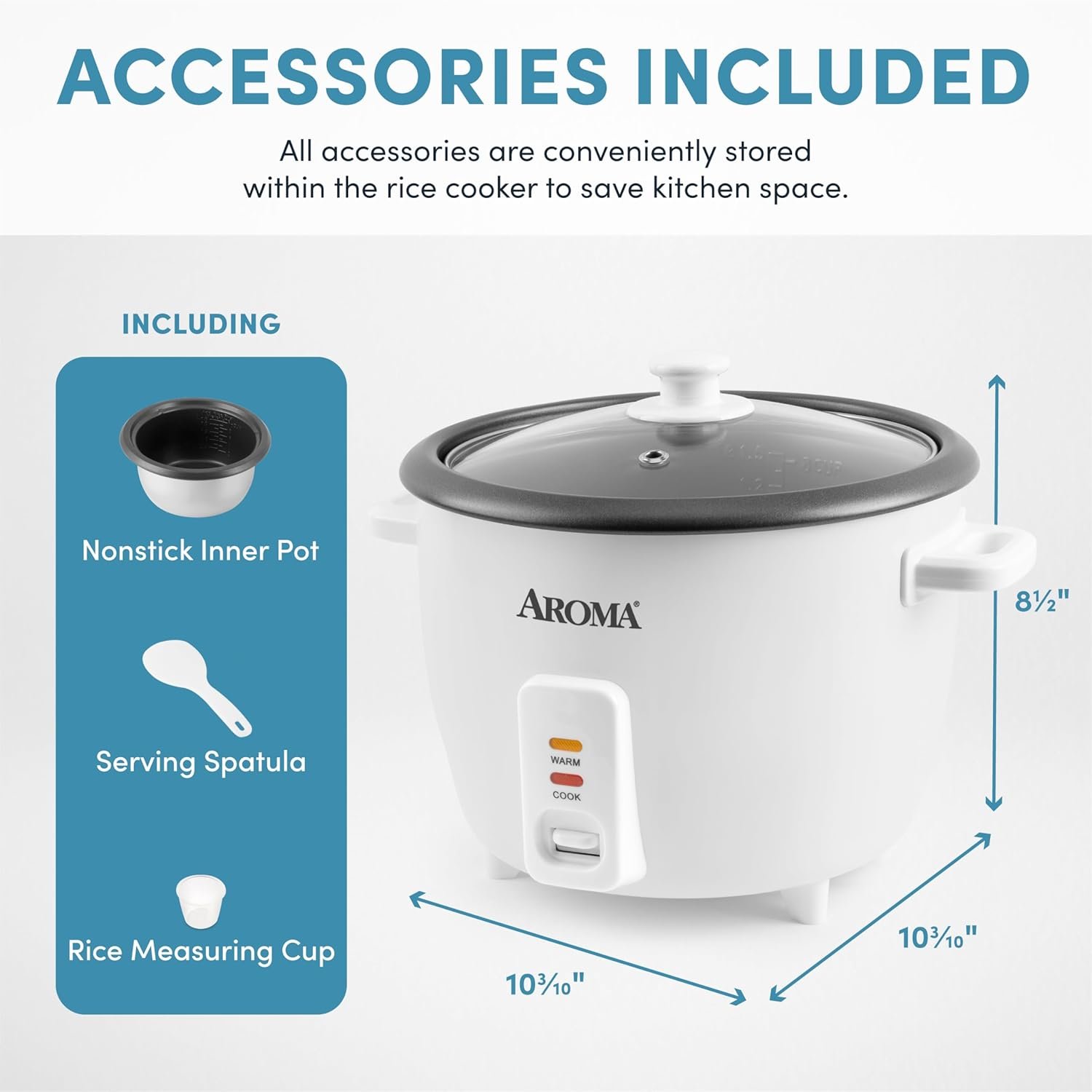 Aroma Housewares ARC-360-NGP 20-Cup Pot-Style Rice Cooker  Food Steamer, White
