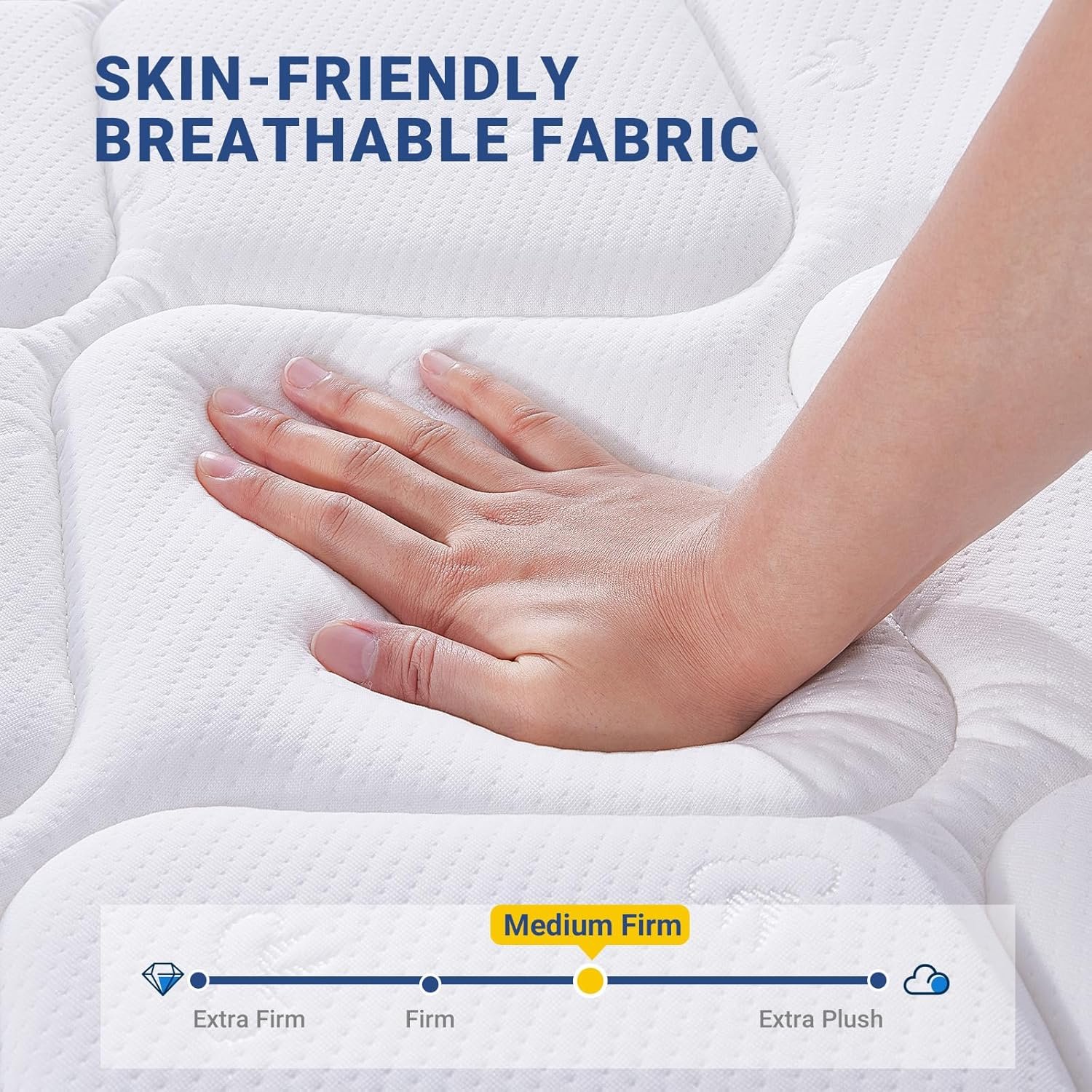 Avenco Queen Size Mattress, 12 Inch Queen Mattresses in a Box, Hybrid Spring Mattresses with Comfort Foam and Pocket Coils for Pressure Relief  Motion Isolation