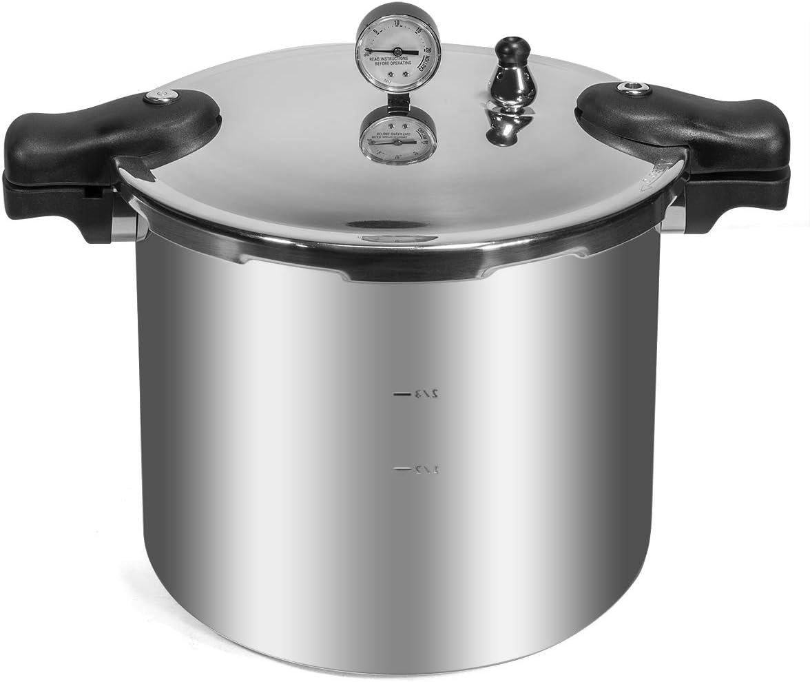 Barton 8Qt Pressure Canner Release Valve Aluminum Canning Pot Cooker Pot Stove Top Instant Fast Cooking Pot Stewing Locking System, 8 Quart
