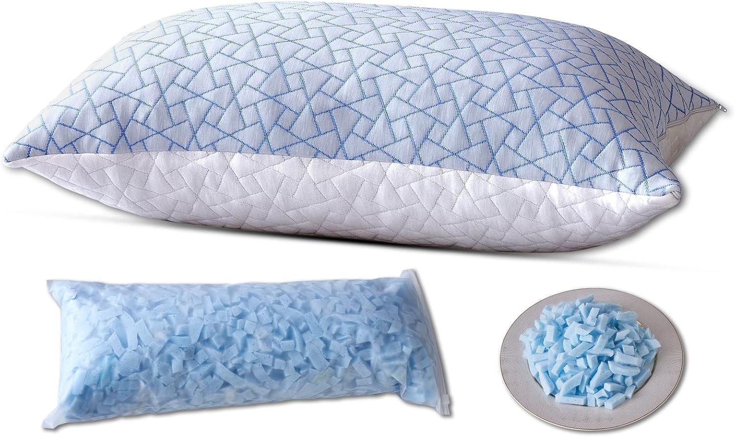 Bed Pillows for Sleeping - Pillows Standard Size Set of 2 Cooling Luxury Hotel Quality Pillow with Premium Plush Soft Down Alternative Fill for Side Back or Stomach Sleepers (Pack of 2)