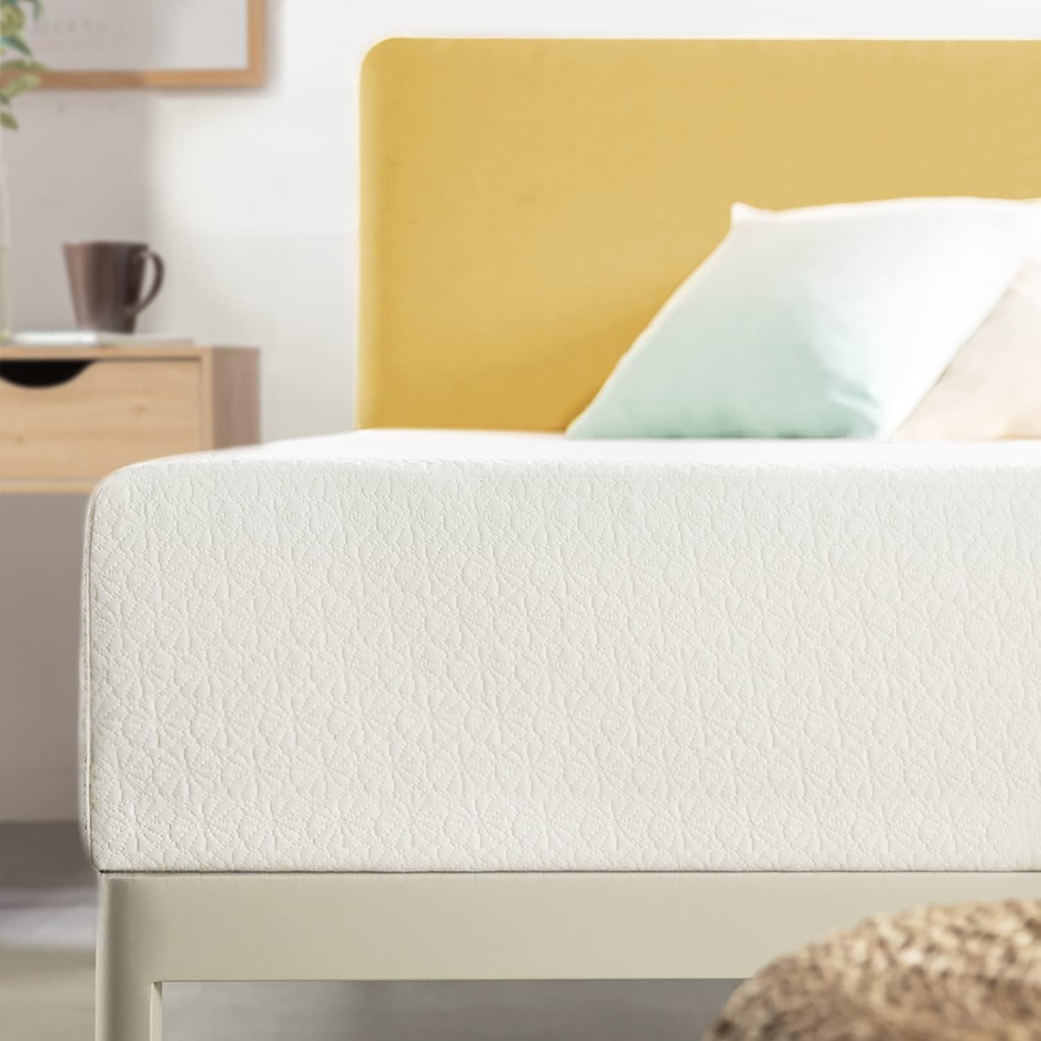 Best Price Mattress 6 inch Twin Mattress Bed-In-A-Box, Green Tea Memory Foam, White