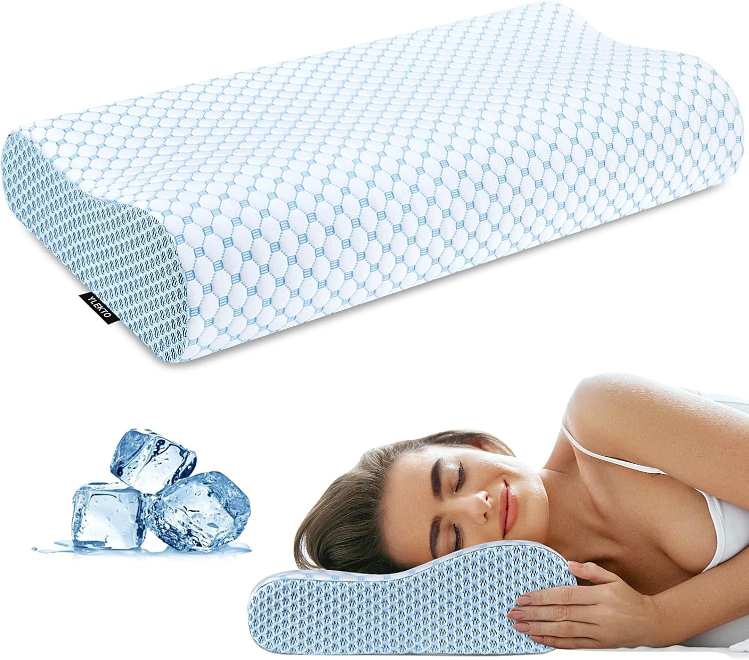 Cervical Pillow for Neck Pain Relief, Contour Memory Foam Pillows for Sleeping, Odorless Ergonomic Pillow Adjustable Orthopedic Cooling Pillow Bed Pillow Neck Support for Side Back Stomach Sleepers Cervical Pillow for Neck Pain Relief, Contour Memory Foam Pillows for Sleeping, Odorless Ergonomic Pillow Adjustable Orthopedic Cooling Pillow Bed Pillow Neck Support for Side Back Stomach Sleepers