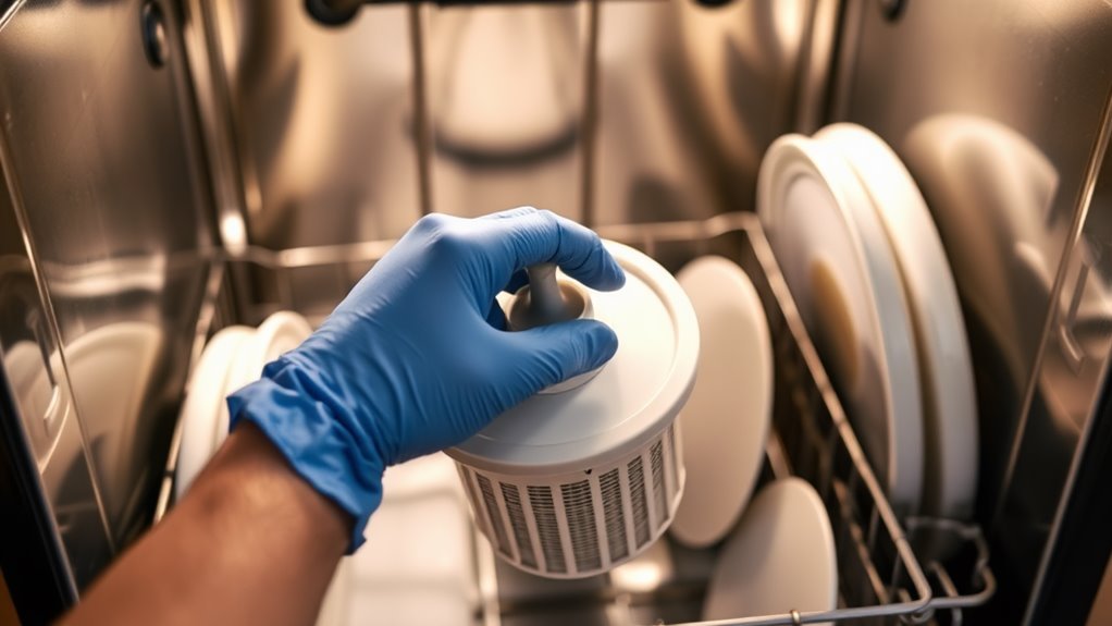 check dishwasher s filter condition