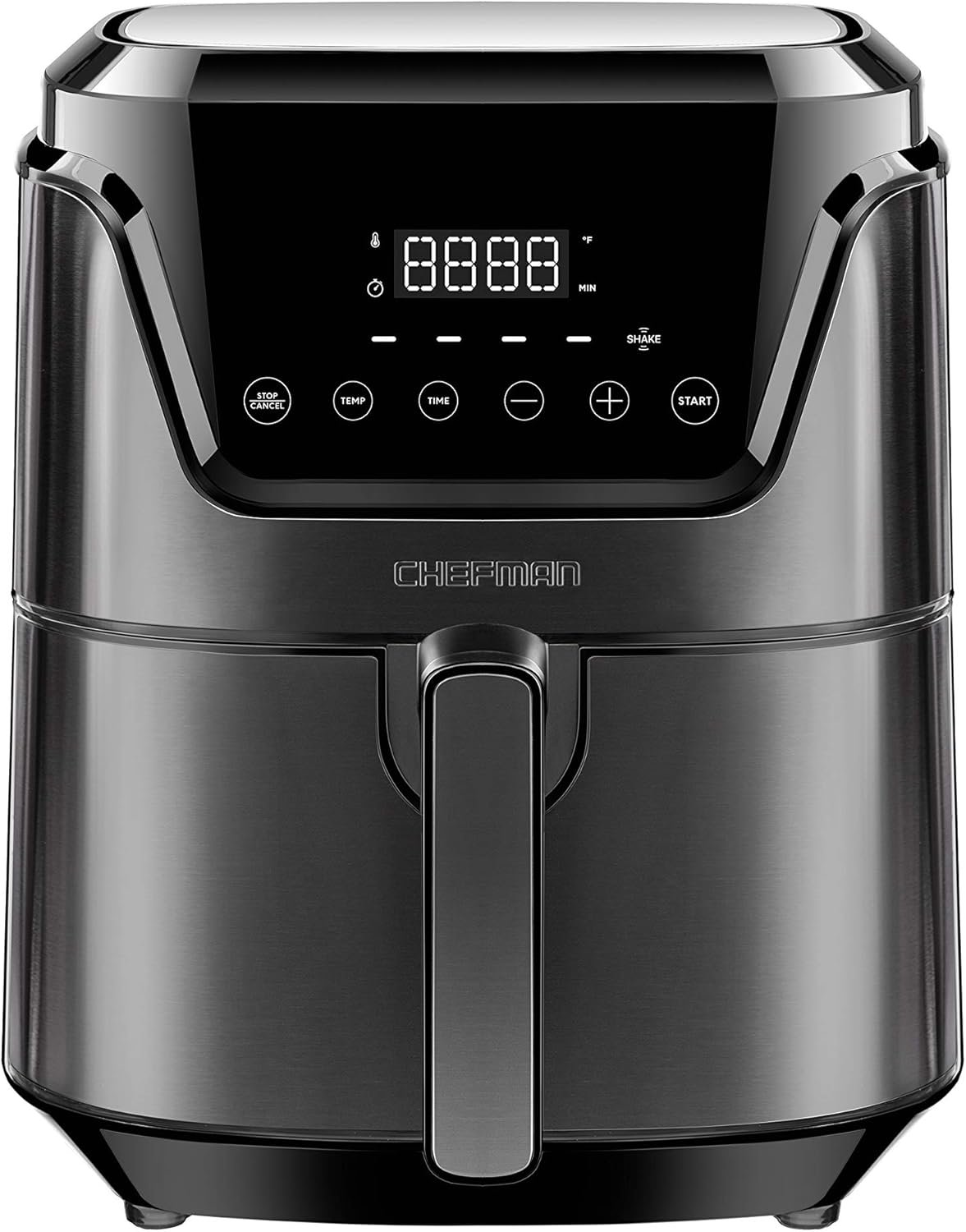 CHEFMAN 6 Quart Dual Basket Air Fryer Oven with Easy View Windows, Sync Finish, Hi-Fry, Auto Shutoff, 2 Independent 3Qt Nonstick Dishwasher Safe Frying Baskets, Digital Double Air Fryer - Black