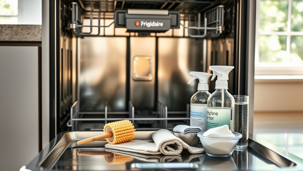 collect necessary cleaning items