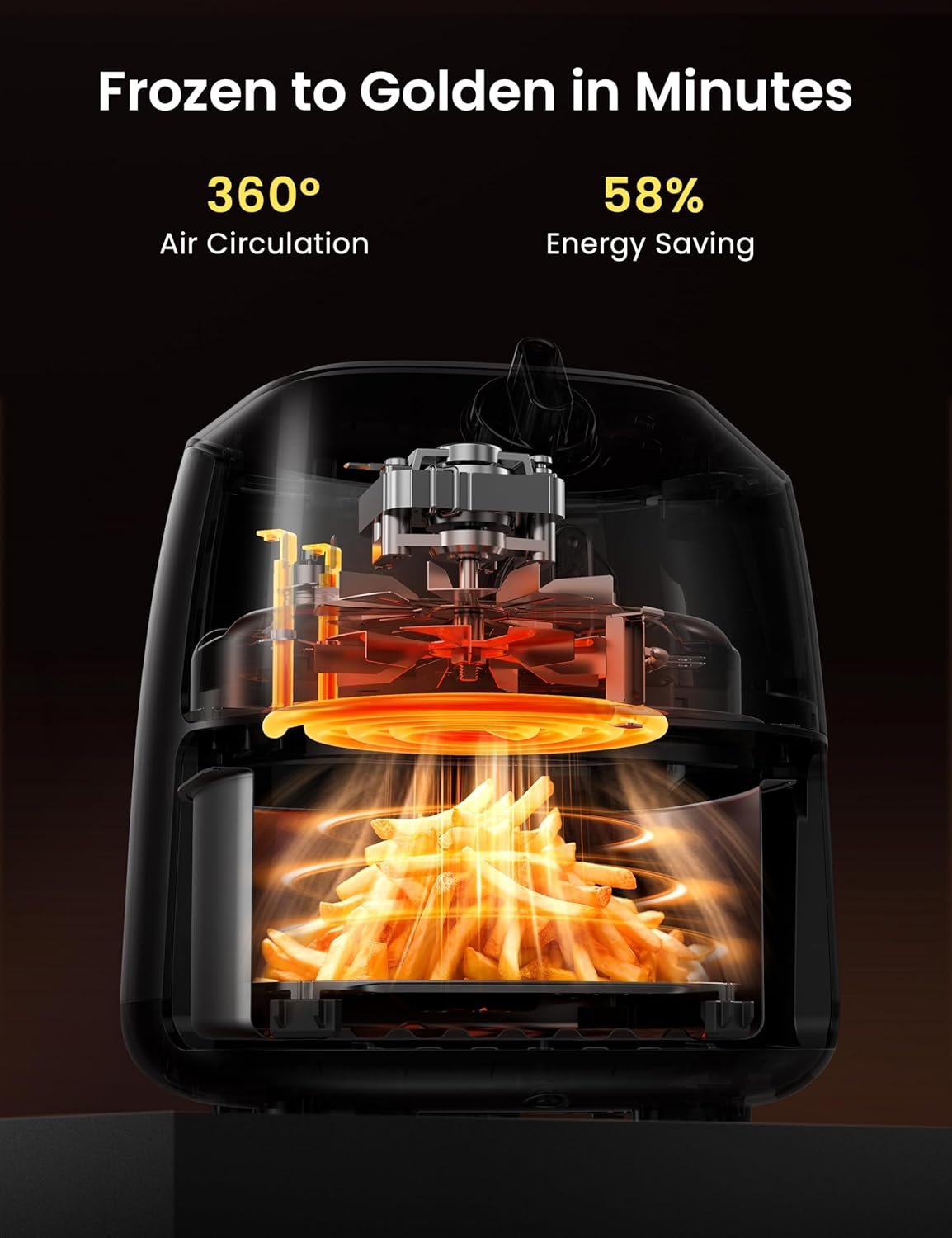 COMFEE Compact 2.1 Quart Air Fryer with 12 Menu Options, Adjustable Timer  Temperature Control 180-400 degrees F, Dishwasher-Safe Nonstick Fry Basket with Stainless Steel Finish