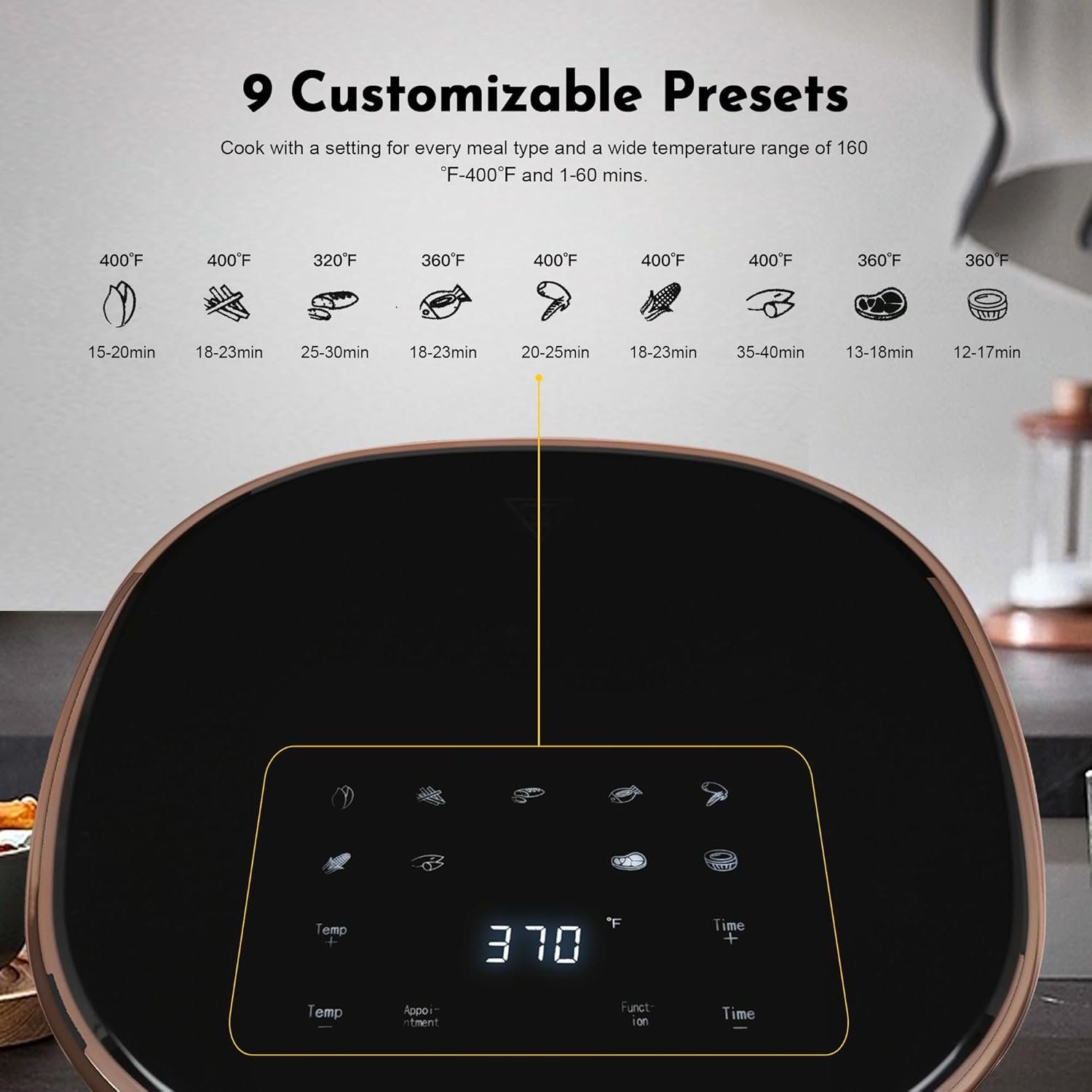 Compact Air Fryer 3.6 QT for Kitchen, Dorm, Office, Dials Control Personal Small Round Air Fryers, Oilless Cooking, Timer, Auto Shut-Off, Fast  Easy Meal for Breakfast  Dinner, White