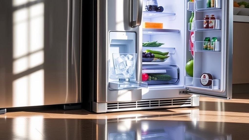 counter depth stainless steel refrigerator
