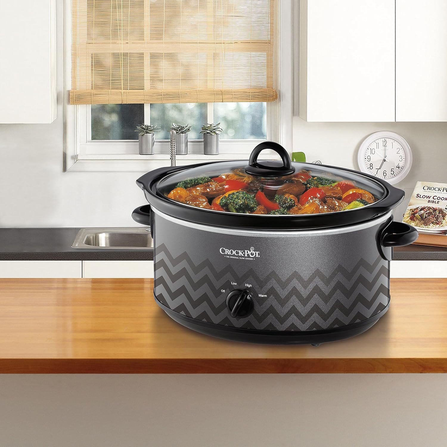 Crock-Pot 7-Quart Manual Slow Cooker, Charcoal