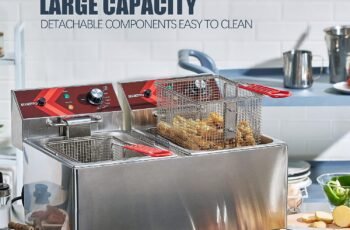 EGGKITPO Commercial Deep Fryer 12L x 2 Large Dual Tank Electric Deep Fryer Review