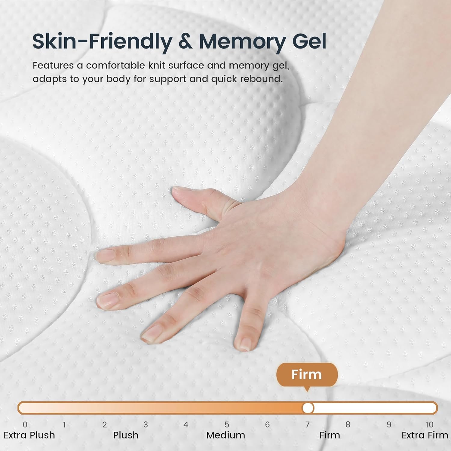 Firm King Size Mattress, 12 Inch Gel Memory Foam Hybrid Mattress King Bed in a Box, Pressure  Pain Relief, Individual Pocket Spring, Edge Support, CertiPUR-US