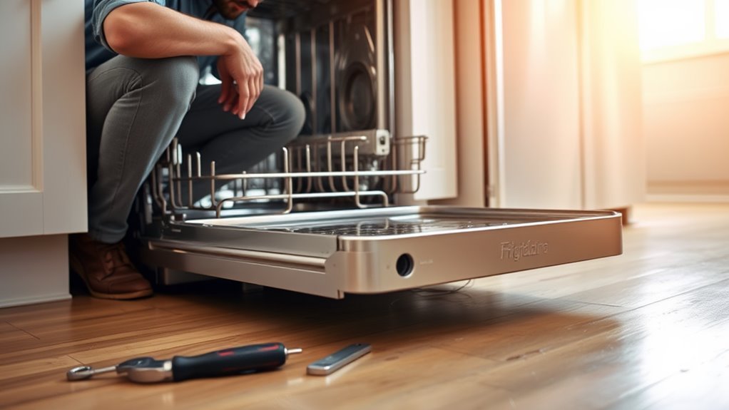 frigidaire dishwasher drainage issues