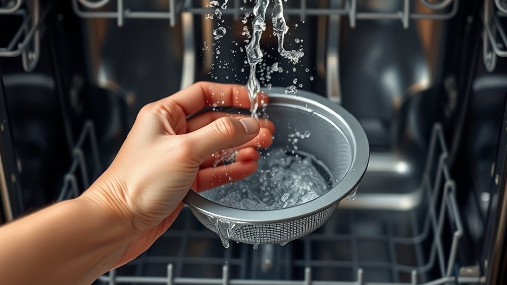 frigidaire dishwasher filter cleaning