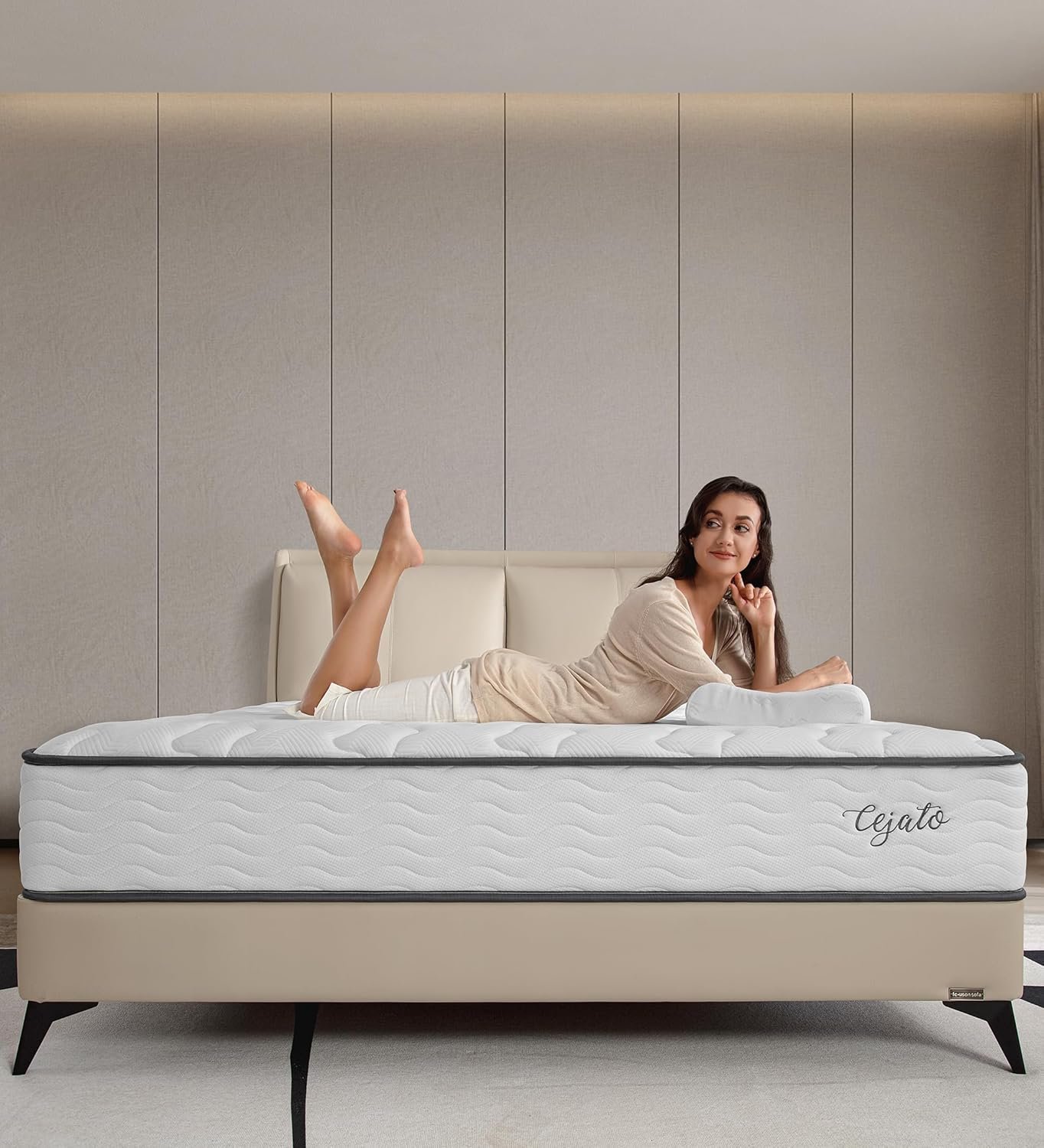 Full Mattress,Memory Foam Hybrid 12 Inch Full Size Springs Mattresses with Individual Pocket Spring for Pain Relief,Medium Firm White Full Mattresses,CertiPUR-US Certified.