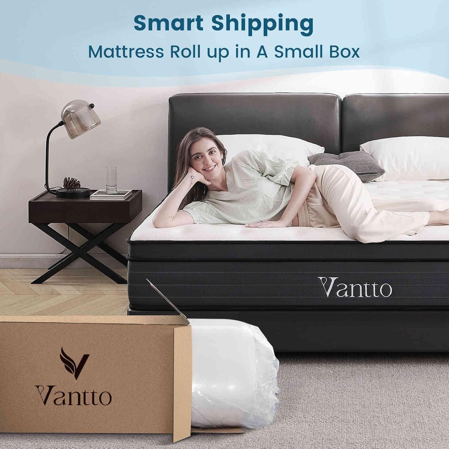 Full Size Mattress, 12 Inch Memory Foam Hybrid Mattress in a Box with Pocket Springs for Motion Isolation Pressure Relief, 100 Nights Trial, CertiPUR-US