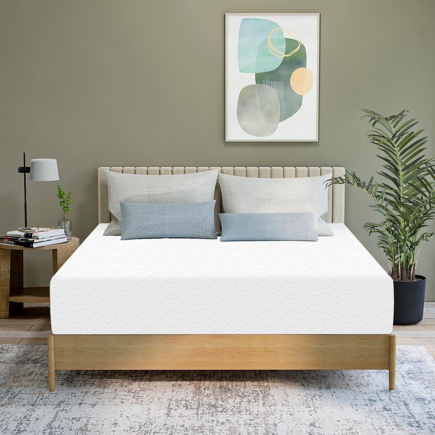 GAESTE 8 Inch Full Cooling Gel Memory Foam Mattress for Cool Sleep Medium Firm CertiPUR-US Certified Foam, Mattress in a Box Pressure Relief Removable Cover No Fiberglass (Full, 8 in)