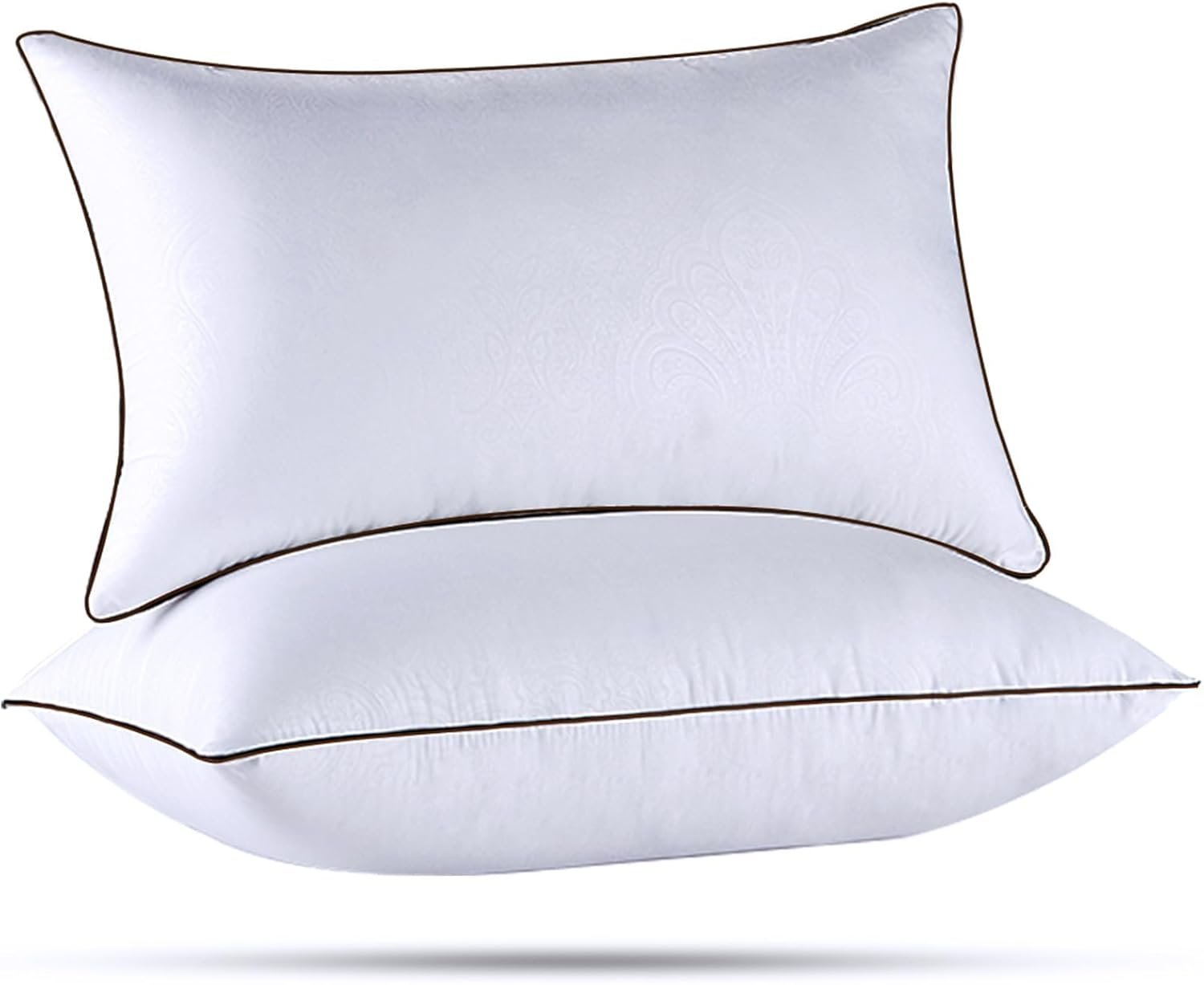 HUXMEYSON Pillows Standard Size Set of 4, Bed Pillows Set of 4, Down Alternative Luxury Hotel Pillows for Sleeping，Standard Pillows Set of 4 for Side and Back Sleepers, White