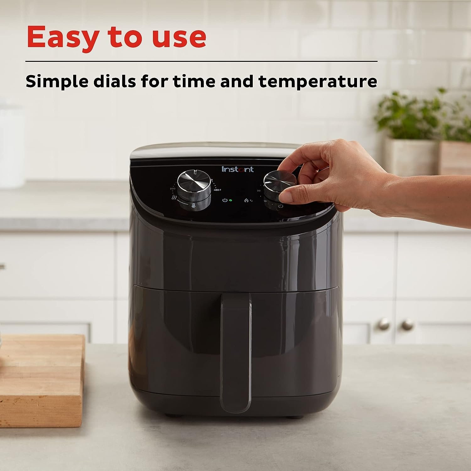 Instant Essentials 4QT Air Fryer Oven, From the Makers of Instant Pot with EvenCrisp Technology, Nonstick and Dishwasher-Safe Basket, Fast Cooking, Easy-to-Use, Includes Free App with over 100 Recipes