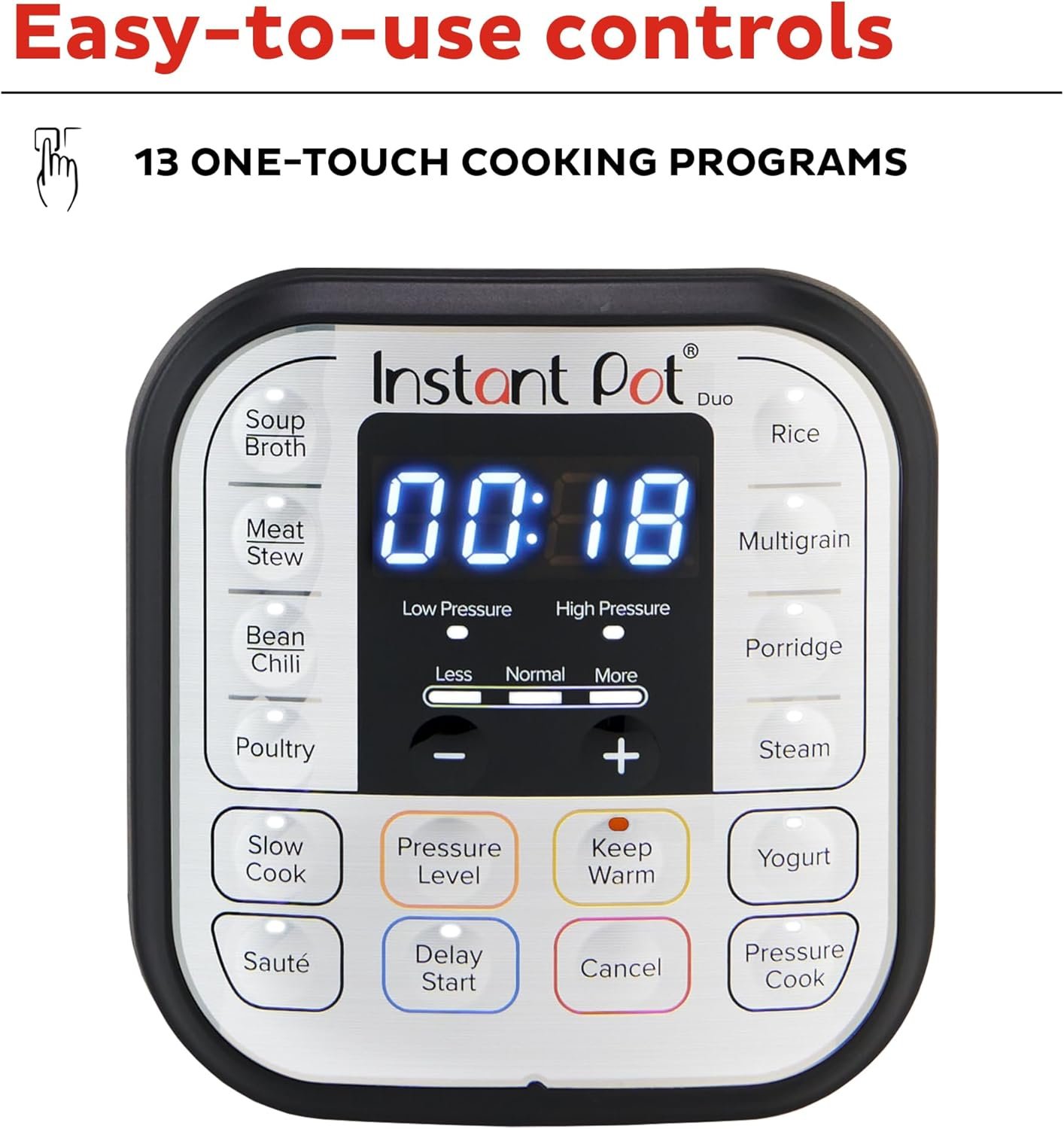 Instant Pot Duo 7-in-1 Electric Pressure Cooker, Slow Cooker, Rice Cooker, Steamer, Sauté, Yogurt Maker, Warmer  Sterilizer, Includes App With Over 800 Recipes, Stainless Steel, 8 Quart