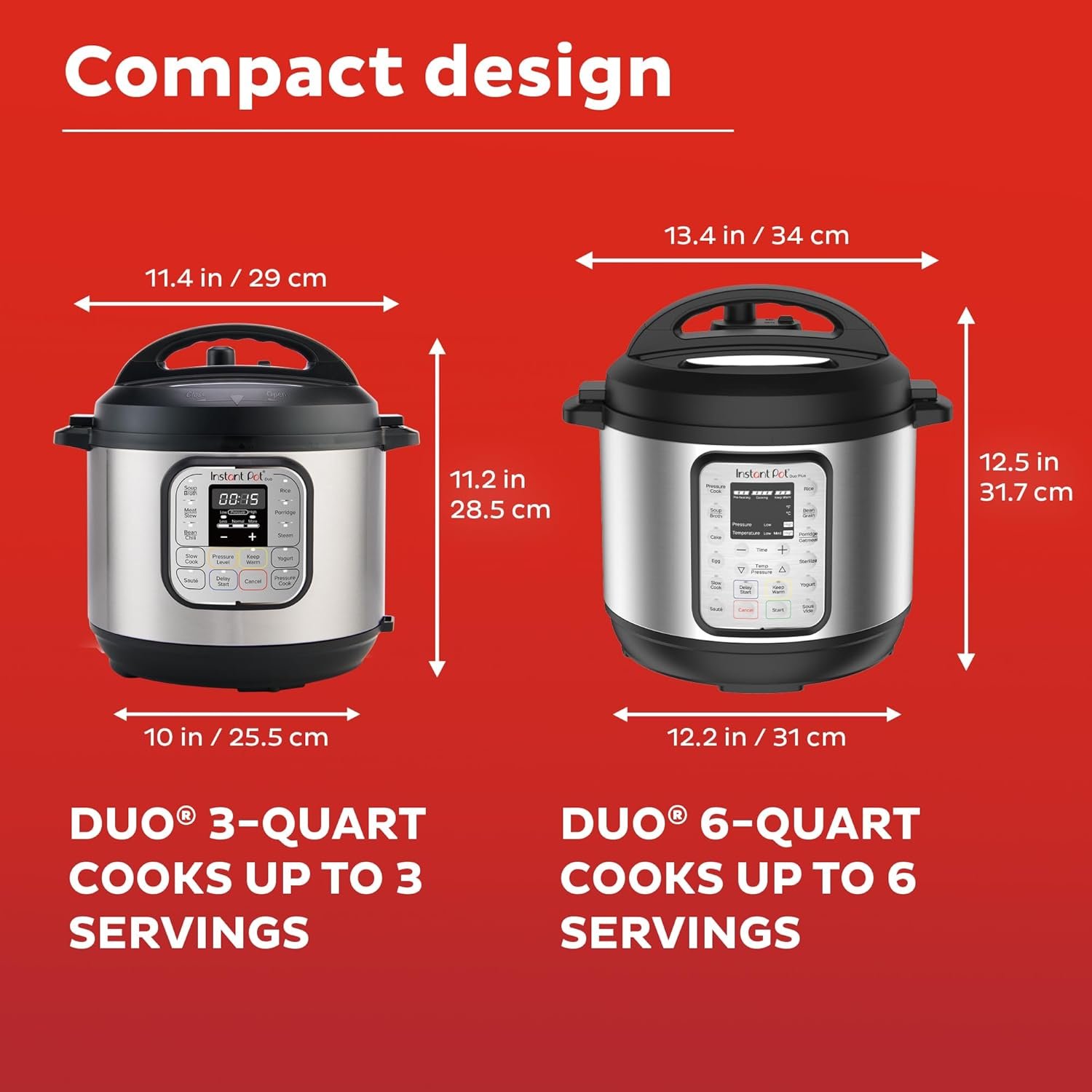 Instant Pot Duo 7-in-1 Mini Electric Pressure Cooker, Slow Rice Cooker, Steamer, Sauté, Yogurt Maker, Warmer  Sterilizer, Includes Free App with over 1900 Recipes, Stainless Steel, 3 Quart