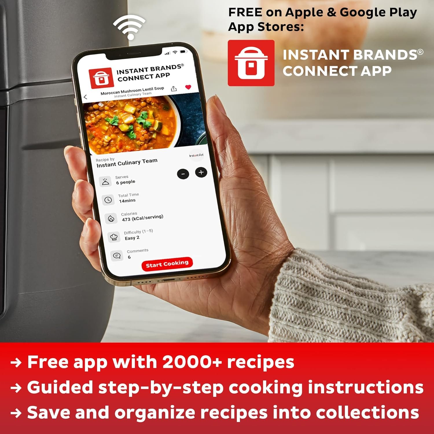 Instant Pot Duo Plus, 6-Quart Whisper Quiet 9-in-1 Electric Pressure Cooker, Slow Rice Steamer, Sauté, Yogurt Maker, Warmer  Sterilizer, Free App with 800+ Recipes, Stainless Steel