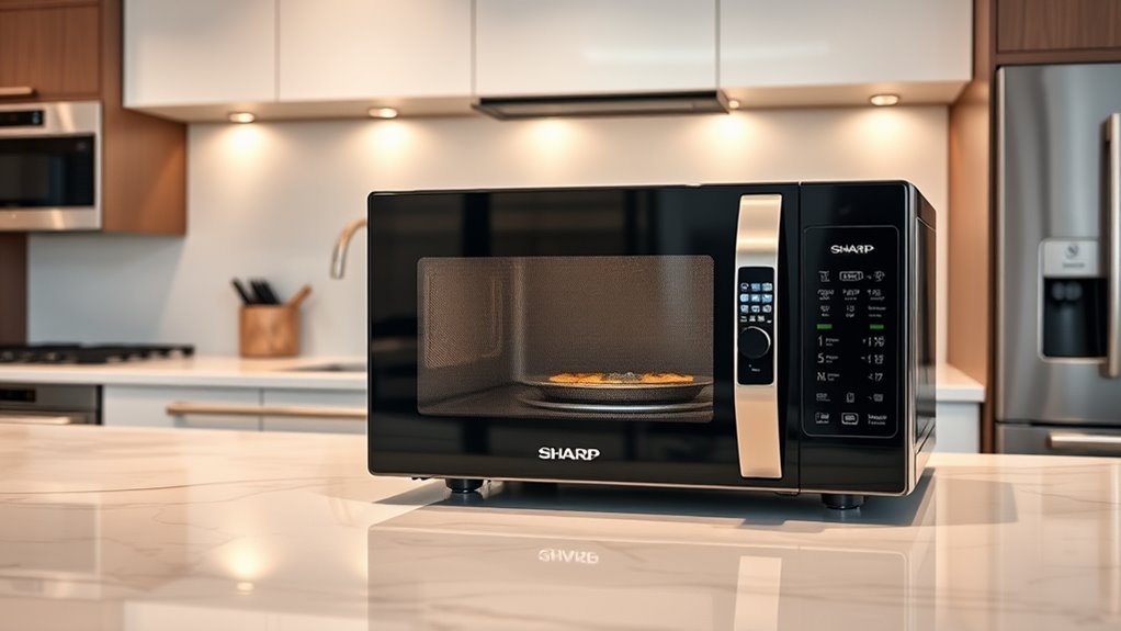 modern sharp carousel microwaves