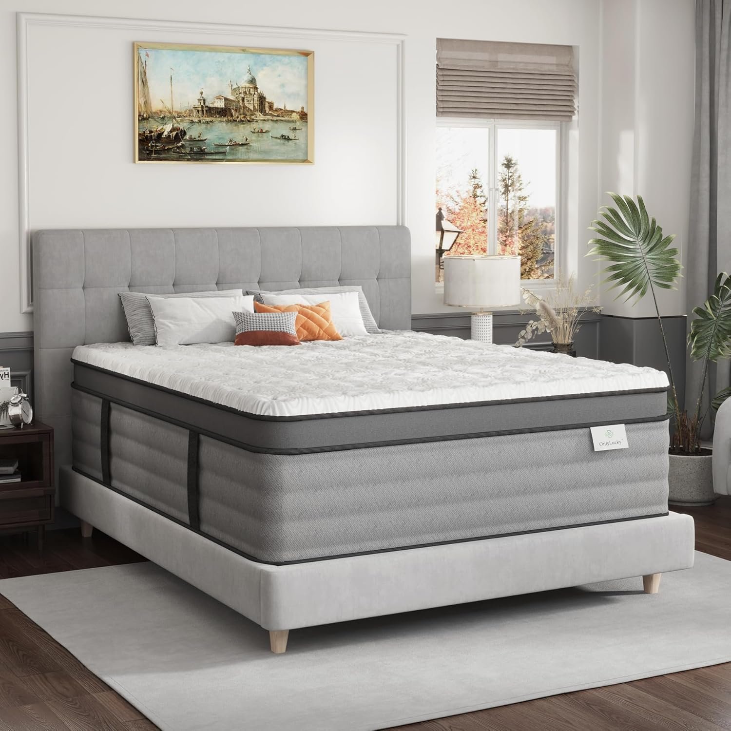Onlylucky Queen Mattress - 14 Inch Gel Memory Foam Hybrid Mattress with Individual Pocket Spring for Pressure Relief Motion Isolation, Premier Comfort Night Sleep, Enhanced Support Queen Bed Onlylucky Queen Mattress - 14 Inch Gel Memory Foam Hybrid Mattress with Individual Pocket Spring for Pressure Relief Motion Isolation, Premier Comfort Night Sleep, Enhanced Support Queen Bed