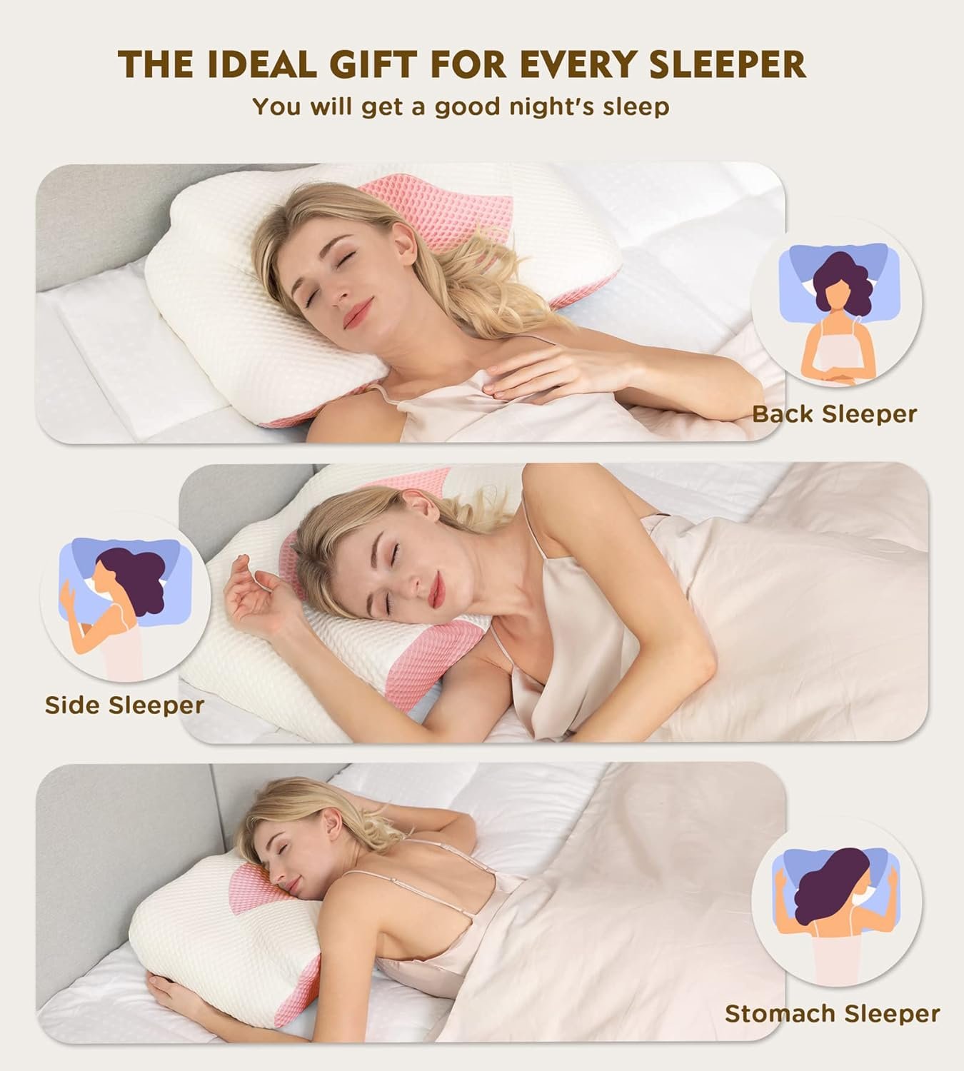 Osteo Cervical Pillow for Neck Pain Relief, Hollow Design Odorless Memory Foam Pillows with Cooling Case, Adjustable Orthopedic Bed Pillow for Sleeping, Support for Side Back Sleepers Osteo Cervical Pillow for Neck Pain Relief, Hollow Design Odorless Memory Foam Pillows with Cooling Case, Adjustable Orthopedic Bed Pillow for Sleeping, Support for Side Back Sleepers