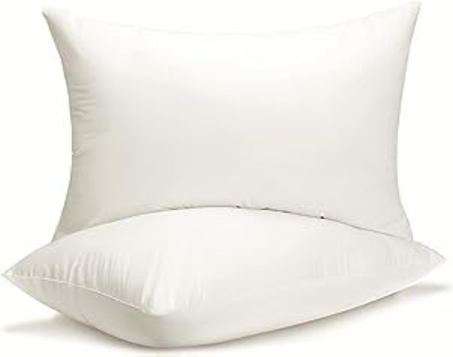 Queen Size Bed Pillows - Set of 2, Medium Density, Soft and Supportive for Back, Side, and Stomach Sleepers (Queen (Pack of 2)) (White, Pack of 2)