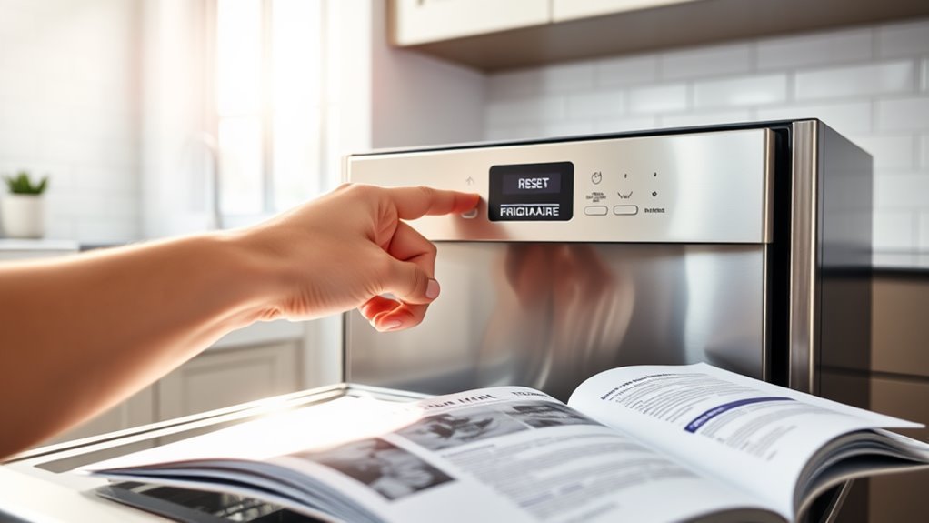 resetting frigidaire dishwasher safely