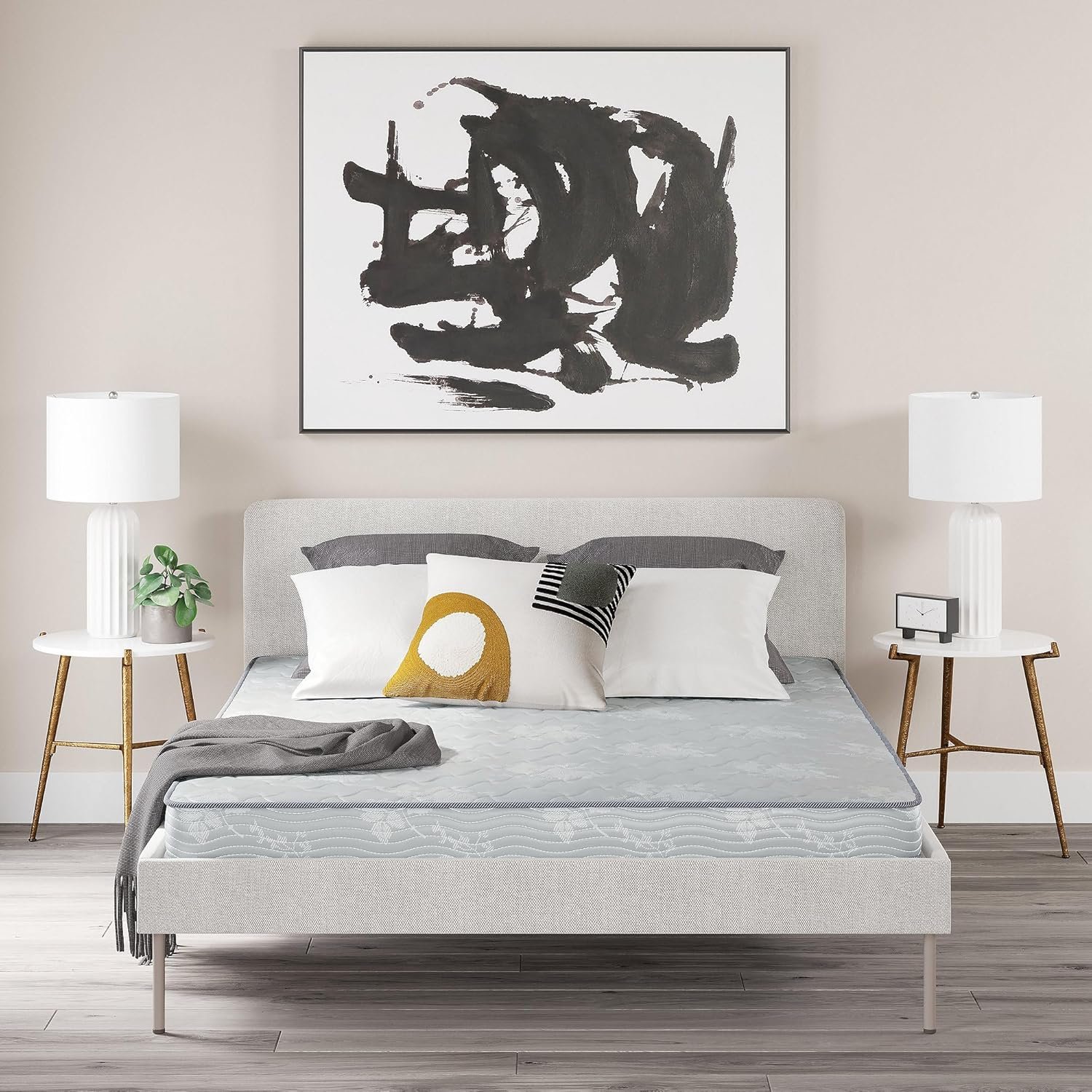 Signature Design by Ashley King Size Chime 12 Inch Medium Firm Hybrid Mattress with Cooling Gel Memory Foam for Pressure Relief