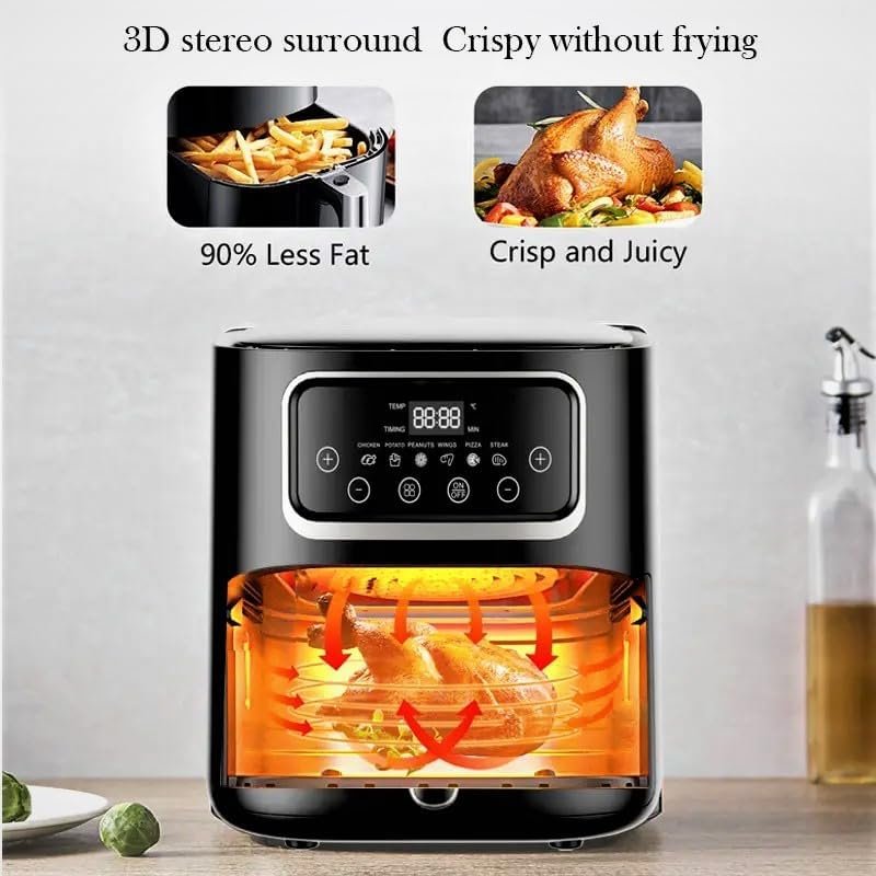Small Air Fryer Pro XL for Quick Easy Meals10L Quart Capacity High Gloss Finish 1400W Power Oil Free Cooking