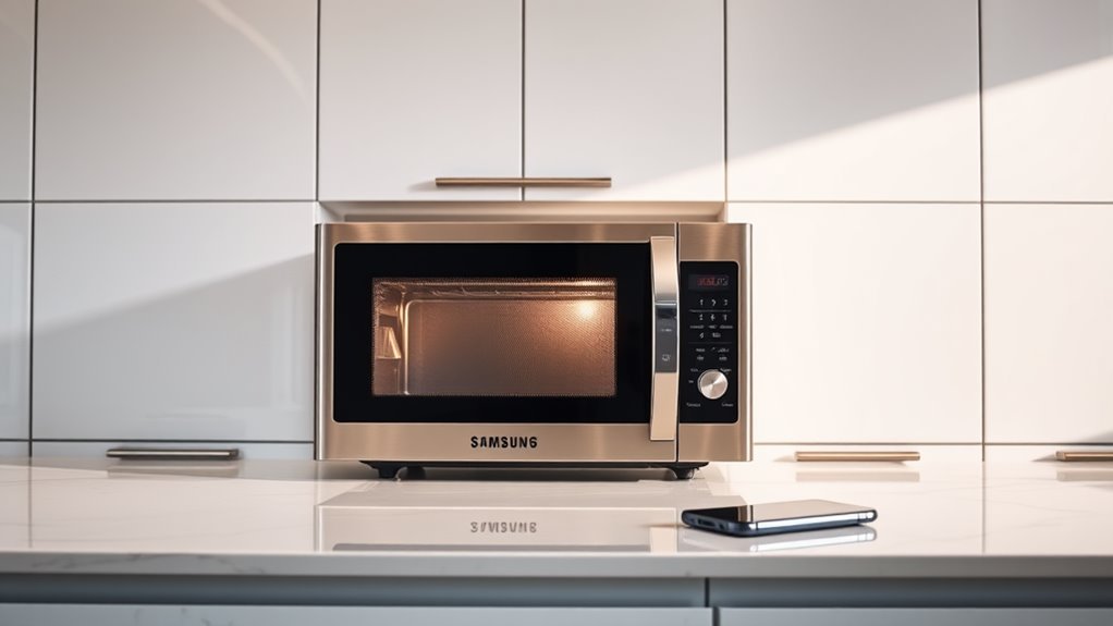 smart connected samsung microwave
