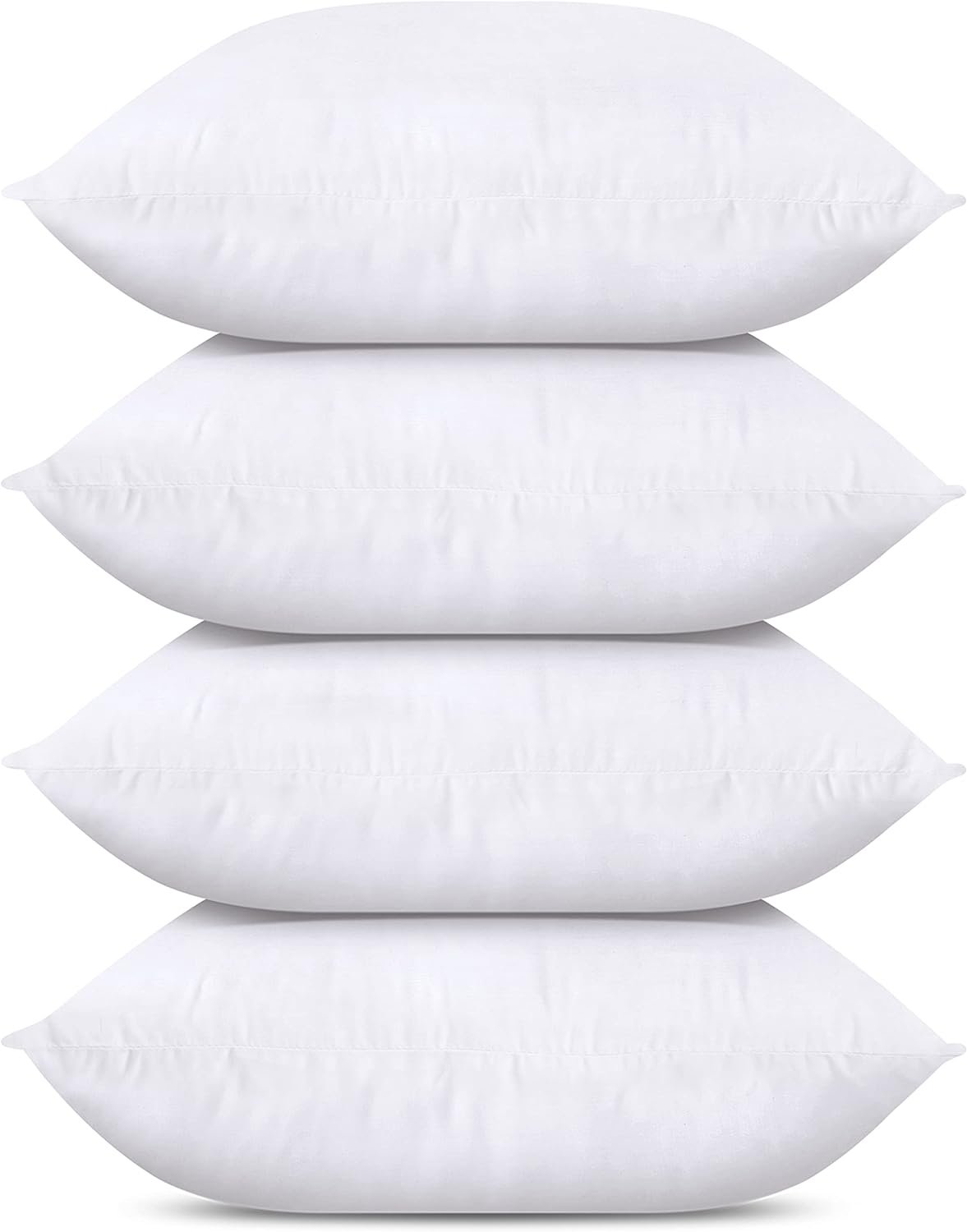 Utopia Bedding Throw Pillows (Set of 4, White), 20 x 20 Inches Pillows for Sofa, Bed and Couch Decorative Stuffer Pillow