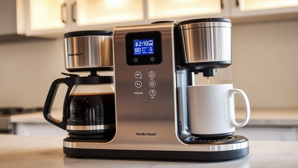 versatile dual brewing options