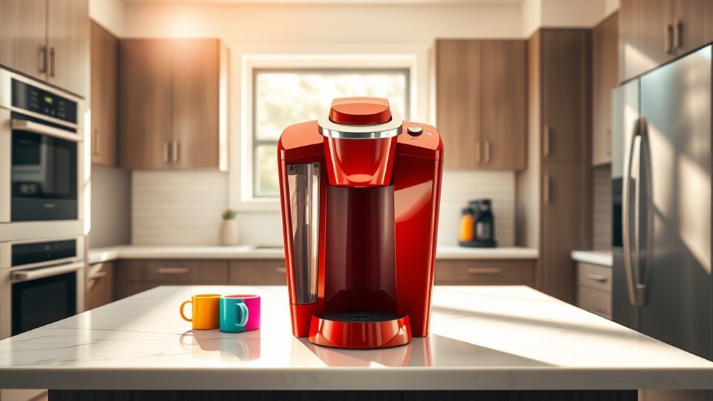 vibrant red coffee makers