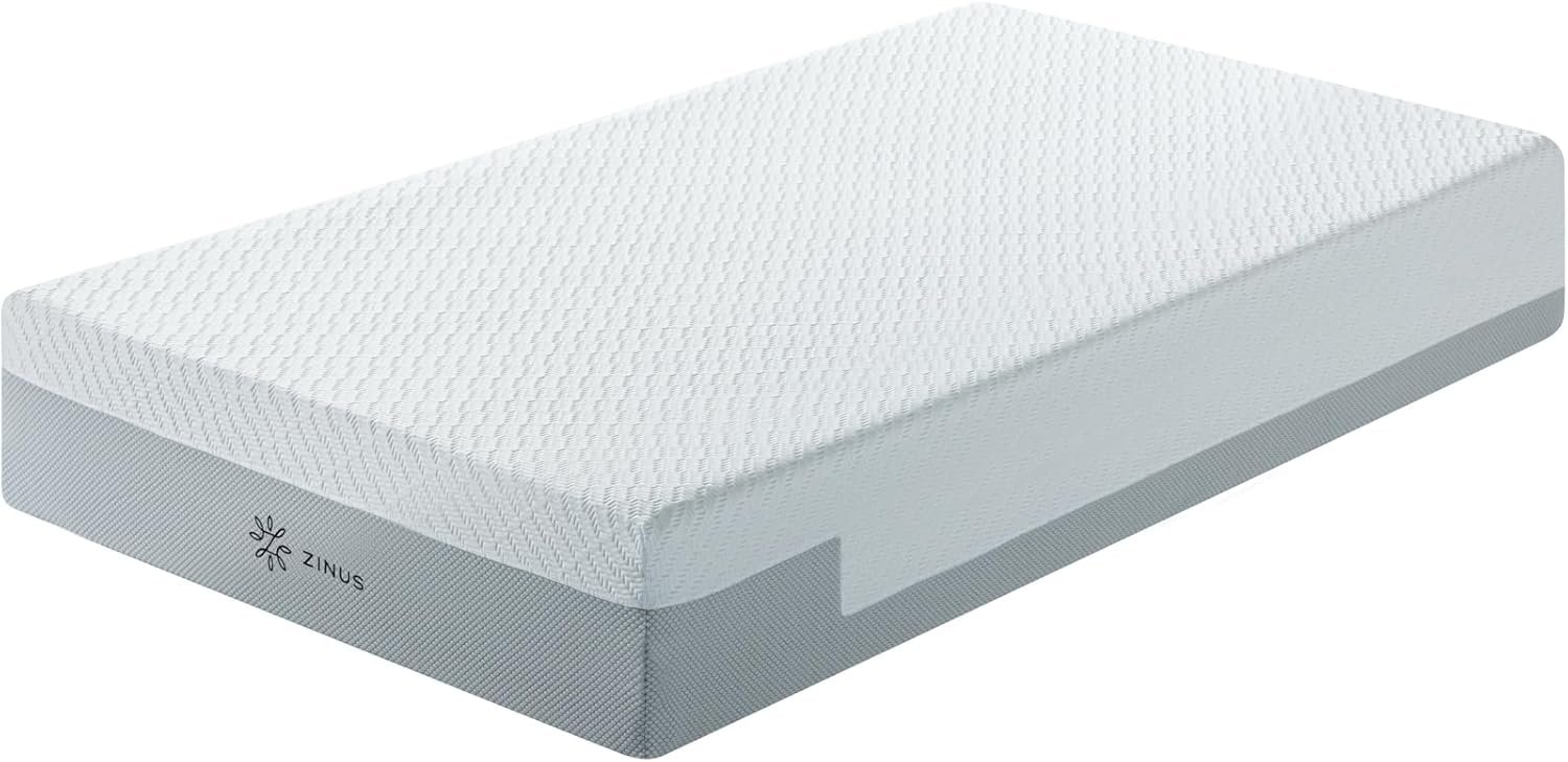 ZINUS 12 Inch Green Tea Cooling Memory Foam Mattress [New Version], Queen, Fiberglass Free, Medium Firmness, Cooling Gel Foam, Certified Safe Foams  Fabric, Mattress in A Box