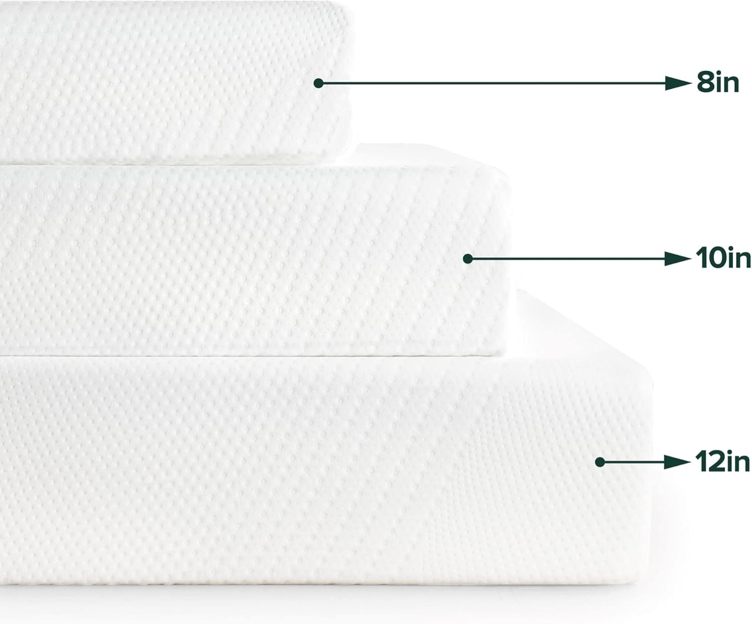 ZINUS 12 Inch Green Tea Essential Memory Foam Mattress [New Version], Queen, Fiberglass Free, Medium Feel, Breathable Airflow Memory Foam, Certified Safe Foams  Fabric, Mattress in A Box
