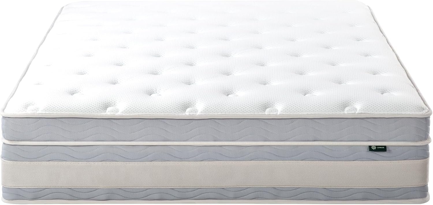 ZINUS 6 Inch Spring Sensation Hybrid Mattress [New Version], Medium Firm Feel, Fiberglass Free, Youth and Guest Bedroom, Mattress in A Box, Twin